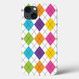 Regenbogen-Preppy-Argyle-Muster Case-Mate iPhone Hülle
