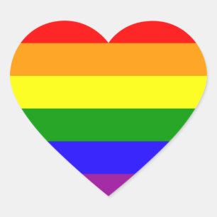 Regenbogen Prickers - Herz Herz-Aufkleber