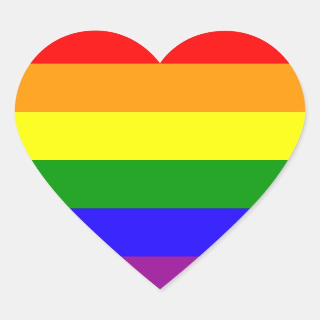 Regenbogen Prickers - Herz Herz-Aufkleber (Vorderseite)