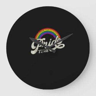 Regenbogen, Primezeit, LGBT-Tank oben Große Wanduhr