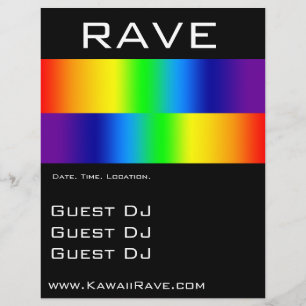 Regenbogen-Prisma Individuelle Rave-Flugblätter Flyer