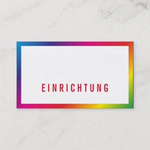Regenbogen Professionelle Visitenkarten Visitenkarte