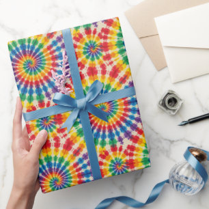 Regenbogen-Psychedelic-Tie-Dye-Geschenkpapier Geschenkpapier
