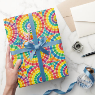 Regenbogen-Psychedelic-Tie-Dye-Geschenkpapier Geschenkpapier