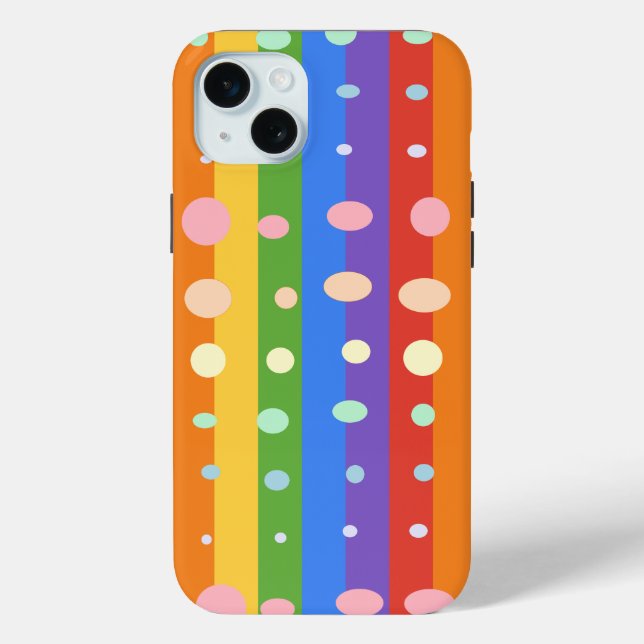 REGENBOGEN PUNKT STREIFEN Case-Mate iPhone HÜLLE (Rückseite)