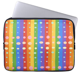 REGENBOGEN PUNKT STREIFEN LAPTOPSCHUTZHÜLLE