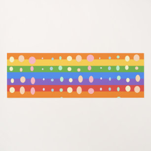 REGENBOGEN PUNKT STREIFEN YOGAMATTE