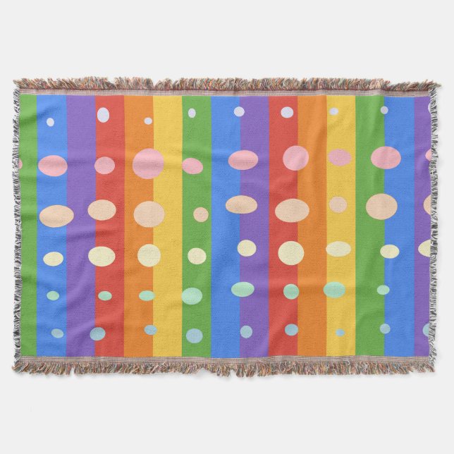 REGENBOGEN PUNKTSTREIFEN DECKE (Vorderseite)