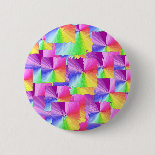 Regenbogen-Quadrate Button