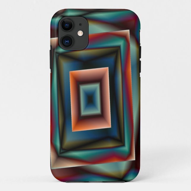 Regenbogen-Quadrate iPhone-Hülle Case-Mate iPhone Hülle (Rückseite)