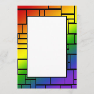 Regenbogen quadriert Grenzeinladung Einladung