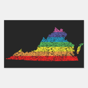 Regenbogen Rechteckiger Aufkleber