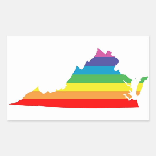 Regenbogen Rechteckiger Aufkleber (Vorderseite)