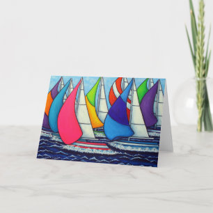 Regenbogen-Regatta-Karte von Lisa Lorenz Karte