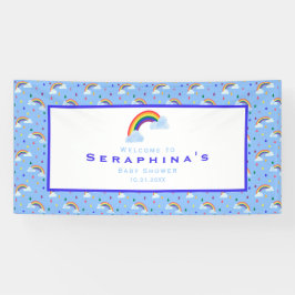 Regenbogen Regen Cloud Sky Baby Dusche Banner