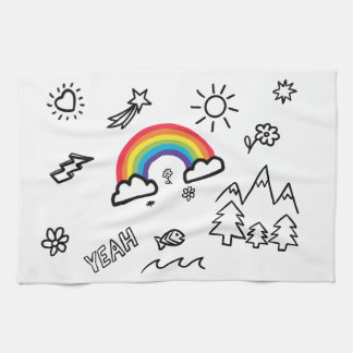 Regenbogen-Regenbogenmoor Geschirrtuch