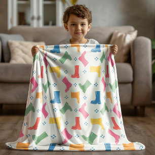Regenbogen-Regenstiefel Regenwetter-Parade-Kollekt Fleecedecke