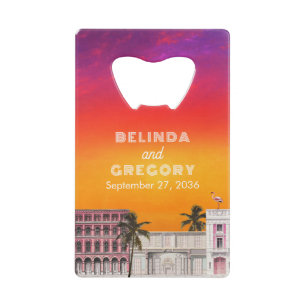 Regenbogen-Reihe Miami Beach Charleston Palm Hochz Geldbeutel Flaschenöffner