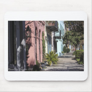 Regenbogen-Reihen-Charleston Sc Mousepad