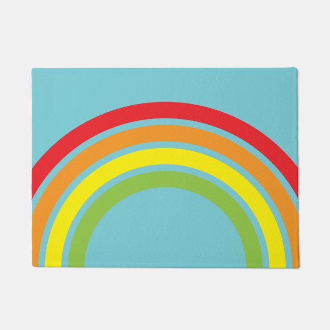 Regenbogen-Retro-Bodenmatte Fußmatte (Vorderseite)