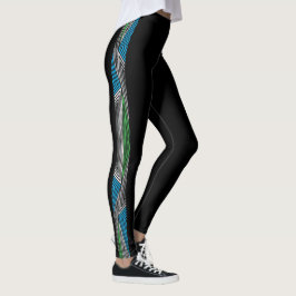 Regenbogen Rex Retro Leggings: Dünn Leggings
