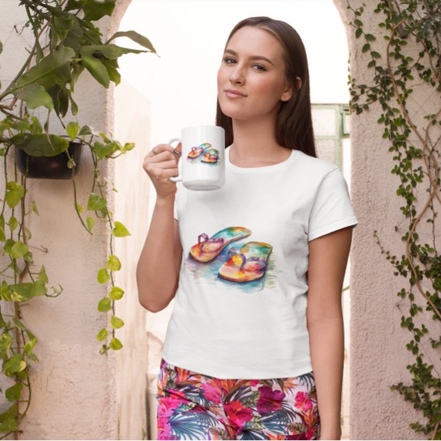 Regenbogen-Riff-Flip-Flops Kaffeetasse (Von Creator hochgeladen)