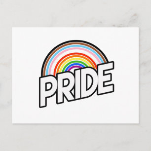 Regenbogen-Ringe Progress Pride Postkarte