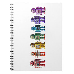 Regenbogen-Roboter Notizblock