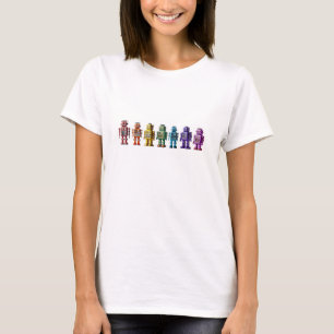 Regenbogen-Roboter T-Shirt