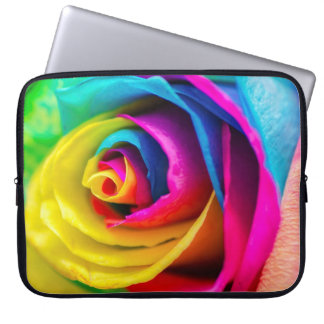 Regenbogen-Rose Laptopschutzhülle
