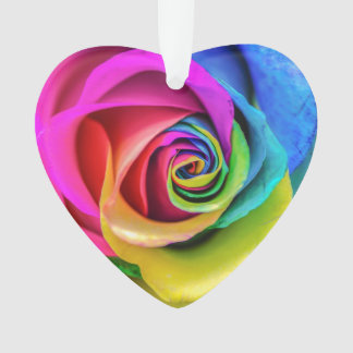 Regenbogen-Rose Ornament