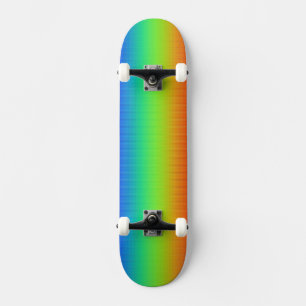 Regenbogen Rot Orange Gelb Grün Blau Kunst Skateboard