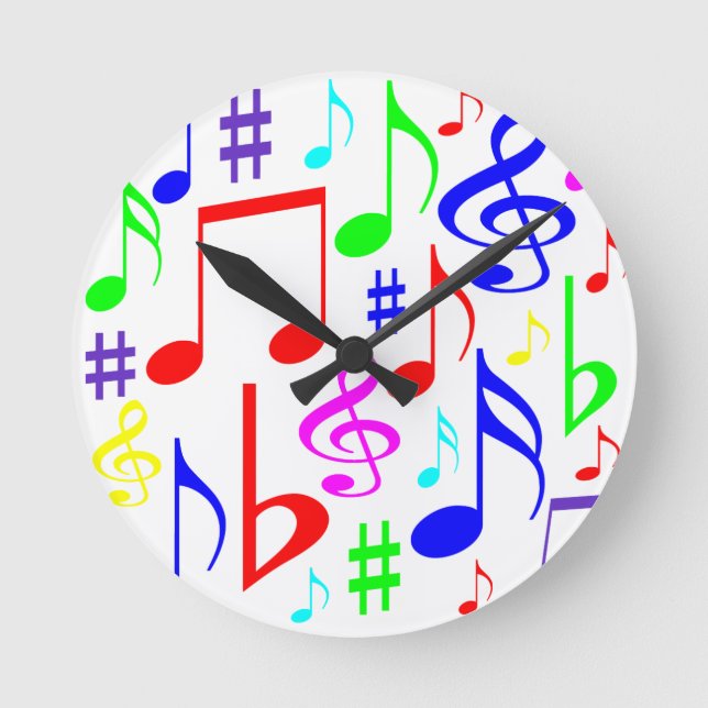 Regenbogen Runde Wanduhr (Vorderseite)