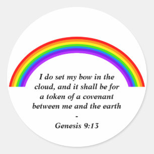 Regenbogen, Runder Aufkleber