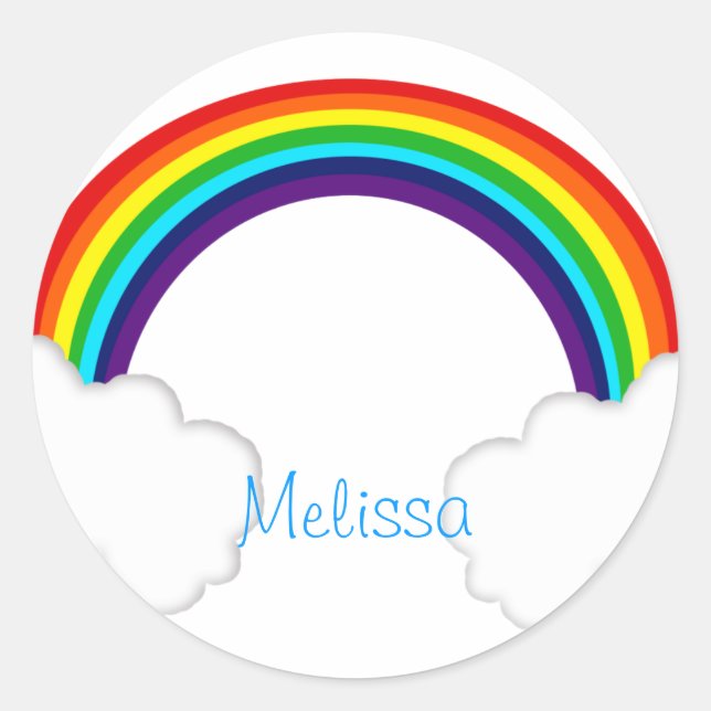 Regenbogen Runder Aufkleber (Vorderseite)