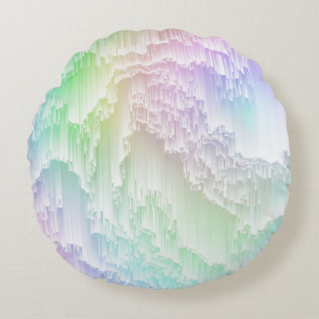 Regenbogen Rundes Kissen (Vorderseite)