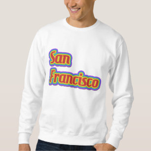 Regenbogen San Francisco - auf Weiß Sweatshirt