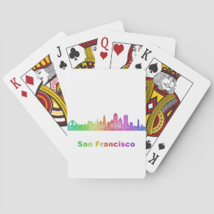 Regenbogen-San Francisco Skyline Spielkarten
