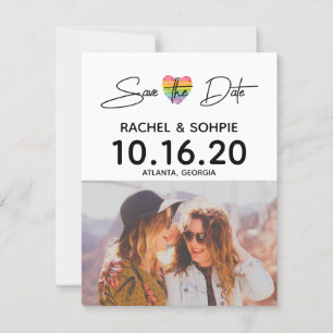 Regenbogen Save the Date Einladung