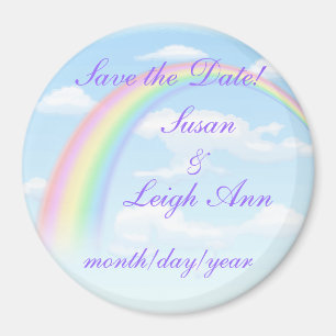 Regenbogen Save the Date! Magnet