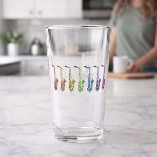 Regenbogen-Saxophone-Musik-Bunt Glas