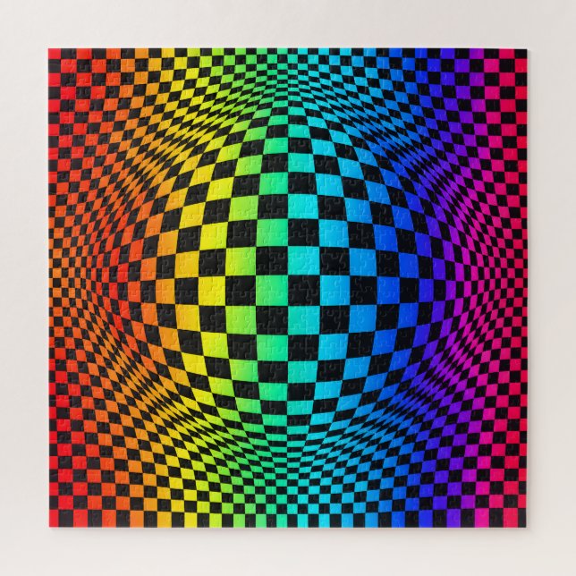 Regenbogen-Schachbrett-Verzerrung (Vertikal)