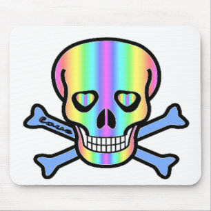 Regenbogen-Schädel Mousepad
