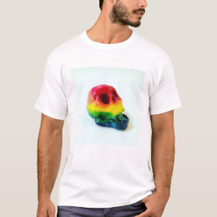 Regenbogen-Schädel T-Shirt