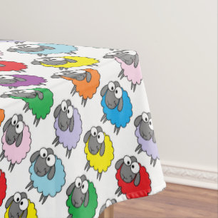 Regenbogen-Schafe Tischdecke