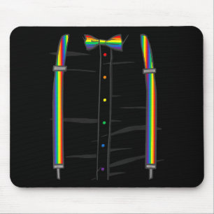 Regenbogen-Schleife-Spange Verbündeter Stolz Monat Mousepad