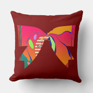 Regenbogen Schleifenband Dunkelrot Dekorativ Lusti Kissen