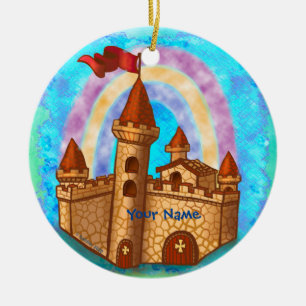 Regenbogen Schloss  Keramik Ornament