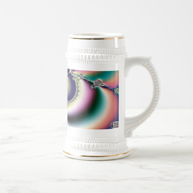 Regenbogen Schmetterling Bierglas (Rechts)