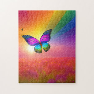 Regenbogen-Schmetterling im Feld